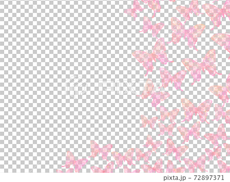 Illustration background with pink butterflies flying 72897371