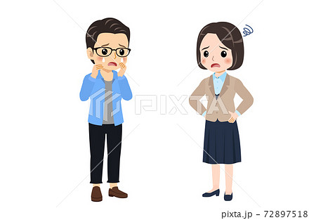 Conversation between a bank clerk and a young man 72897518