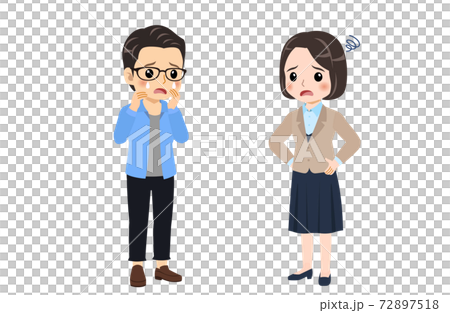 Conversation between a bank clerk and a young man 72897518