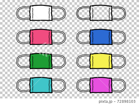 衛生関連_ガーゼマスク_無地 72898103