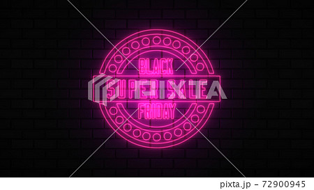 Black Friday sale off neon sign fluorescent light glowing on banner background, sale off by neon lights signboard at night. The best stock of Black Friday pink neon bright color on brick background Black Friday sale off neon sign fluorescent light glowing on banner background, sale off by neon lights signboard at night. The best stock of Black Friday pink neon bright color on brick background 72900945