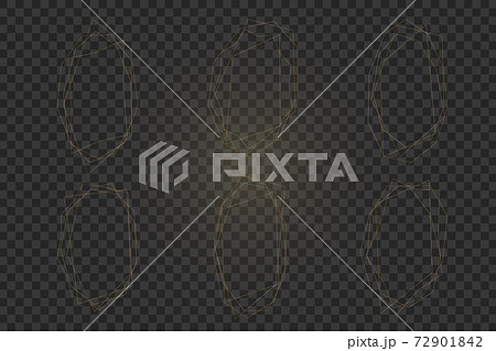 set of golden abstract frames for trendy design of invitations, greeting cards, business cards, printing. Luxury golden thin delicate lines, geometric shapes isolated on transparent background set of golden abstract frames for trendy design of invitations, greeting cards, business cards, printing. Luxury golden thin delicate lines, geometric shapes isolated on transparent background 72901842