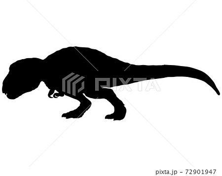 ティラノサウルス シルエット 3のイラスト素材