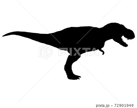 ティラノサウルス シルエット 1のイラスト素材