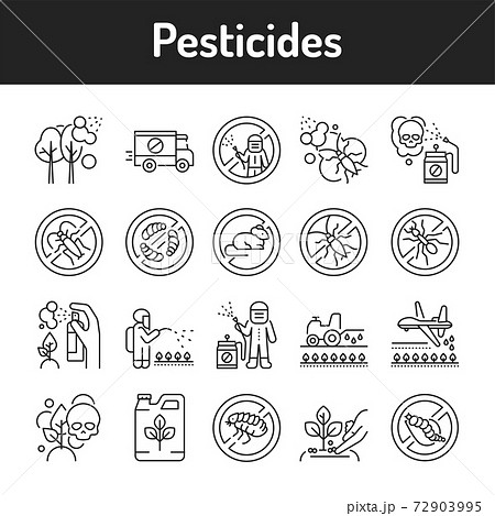 No pests black line icons set. Pictograms for web page, mobile app, promo. UI UX GUI design element. Editable stroke. 72903995