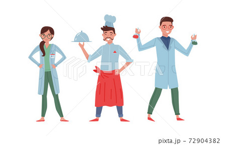 People Characters of Different Professions and Occupation Vector Illustration Set 72904382