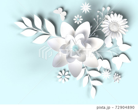 White paper flowers for Valentine's day, wedding, Easter 72904890