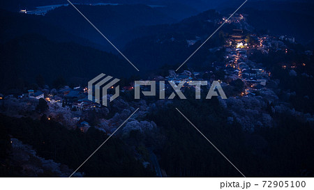 奈良県 吉野山 花矢倉展望台 桜 奈良県 吉野山 花矢倉展望台 桜 72905100