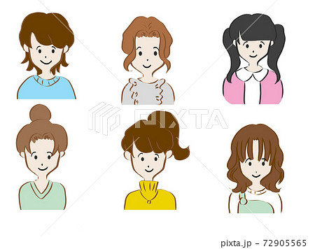 女の子　バリエーションセット笑顔編 72905565