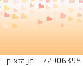 Peach background with hearts. Hearts fall from above. Below is an empty space for text. Abstraction for lovers and for valentine's day 72906398