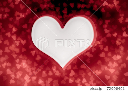 Festive, bright frame of hearts. Copy space. Valentine's day card. Red black background from small hearts. 72906401