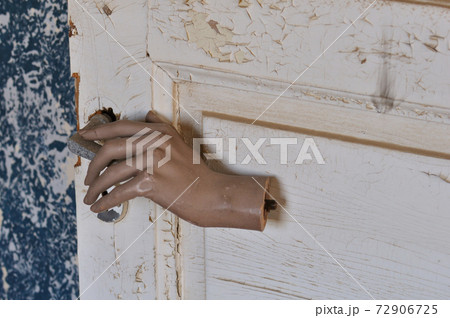 mannequin doll hand old door 72906725