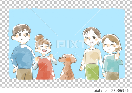 親密的家人，溫柔的觸摸的插圖 72906956