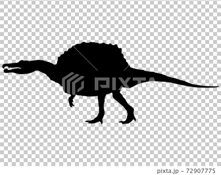 スピノサウルス_シルエット スピノサウルス_シルエット 72907775