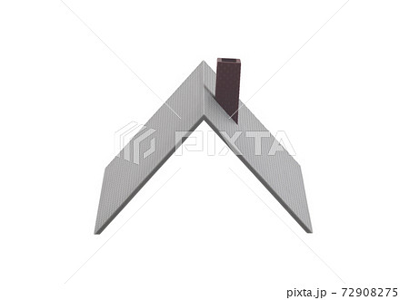 House roof isolated on white background with clipping path 72908275