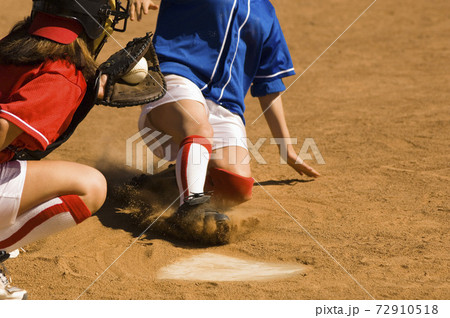 Close Call on Home Plate Close Call on Home Plate 72910518