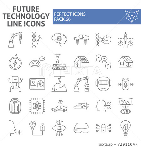 Future technology thin line icon set, innovation symbols collection, vector sketches, logo illustrations, technologies icons, robotization signs linear pictograms package isolated on white background, Future technology thin line icon set, innovation symbols collection, vector sketches, logo illustrations, technologies icons, robotization signs linear pictograms package isolated on white background, 72911047