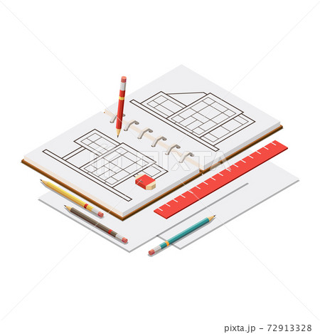 Isometric Architect Sketchbook 72913328