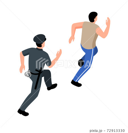 Police Officer Isometric Illustration 72913330