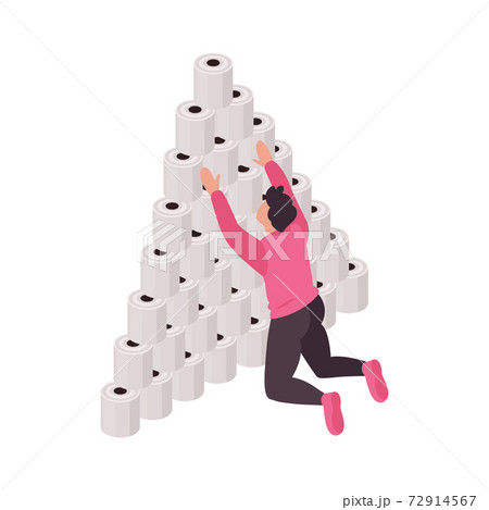 Isometric Panic Attack Concept Isometric Panic Attack Concept 72914567