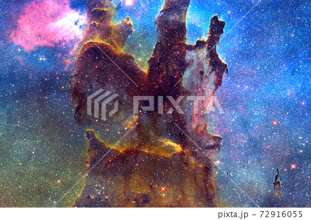Outer space art. Starfield. Elements of this image furnished by NASA. 72916055