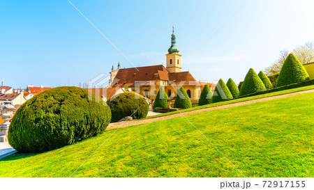 Church of the Virgin Mary Victorious. View from Vrtbovska baroque garden, Prague, Czech Republic Church of the Virgin Mary Victorious. View from Vrtbovska baroque garden, Prague, Czech Republic 72917155