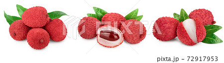 lychee fruit isolated on white background with clipping path and full depth of field. Set or collection lychee fruit isolated on white background with clipping path and full depth of field. Set or collection 72917953