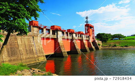 旧岩淵水門(赤水門)とその周囲の風景(東京都北区志茂) 旧岩淵水門(赤水門)とその周囲の風景(東京都北区志茂) 72918434