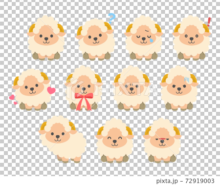 羊イラスト素材 : Sheep illustration material 72919003
