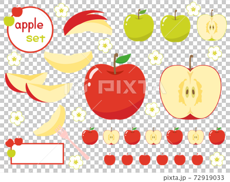 りんご8 林檎 セットのイラスト素材 [72919033] - PIXTA