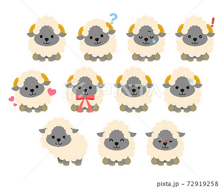 羊イラスト素材 Sheep Illustration Materialのイラスト素材