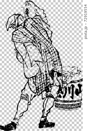 The back view of the old man 72919554