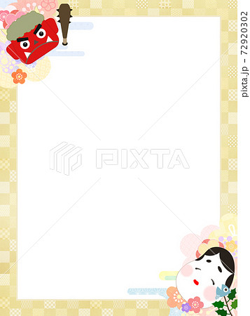 節分のフレーム素材 - 複数のバリエーションがあります 72920302