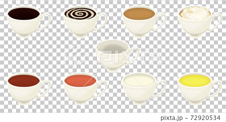 カップのホットドリンク カップのホットドリンク 72920534