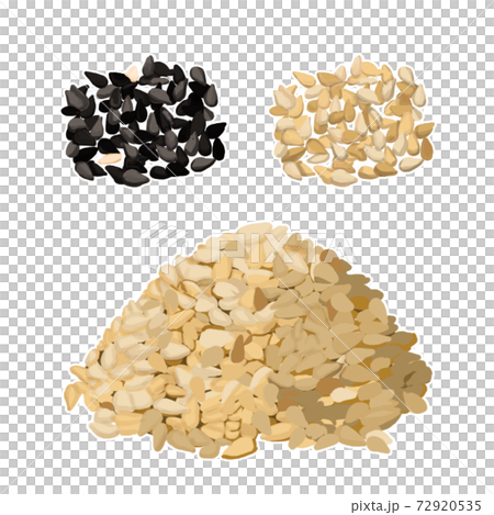 Sesame seeds with thick-painted illustrations 72920535