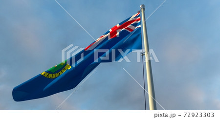 3d rendering of the national flag of the British Virgin 3d rendering of the national flag of the British Virgin 72923303