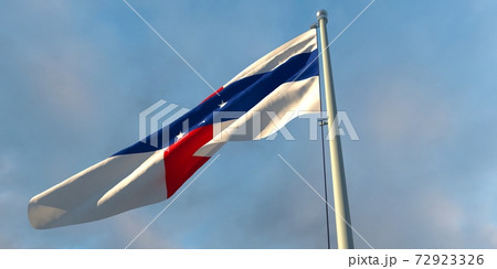 3d rendering of the national flag of the Netherlands Antilles 72923326