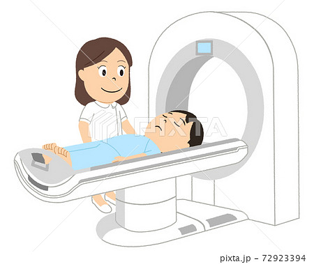 MRI検査のイラスト MRI検査のイラスト 72923394