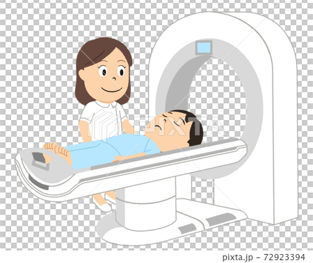 MRI検査のイラスト MRI検査のイラスト 72923394