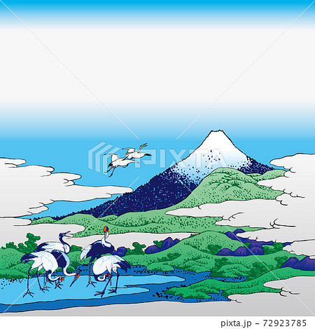 葛飾北斎イメージ相州梅澤左明るいバージョン正方形 72923785