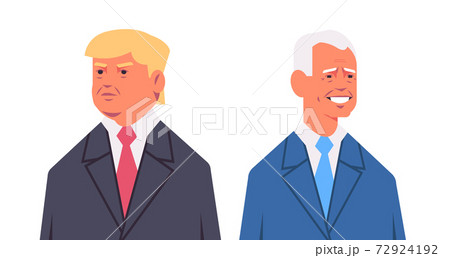 unhappy american republican and happy newly elected democratic president united states presidential election 72924192