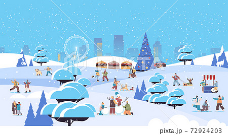 people in masks having winter fun spending time in park outdoors activities coronavirus quarantine people in masks having winter fun spending time in park outdoors activities coronavirus quarantine 72924203