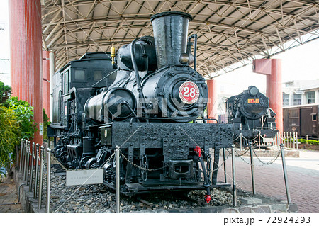 台湾　苗栗市（ミャオリー）　苗栗鉄道文物展示館　阿里山森林鉄道28号シェイ式蒸気機関車 72924293