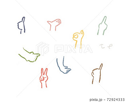 手描きの手イラスト 手描きの手イラスト 72924333