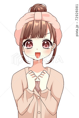 女性 ガッツポーズ 部屋着 のイラスト素材 女性 ガッツポーズ 部屋着 のイラスト素材