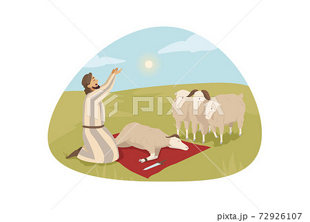 Bible, religion, character, sacrificial offering concept Bible, religion, character, sacrificial offering concept 72926107
