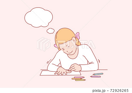 Creative, art, learning, hands, childhood, thought bubble concept 72926265