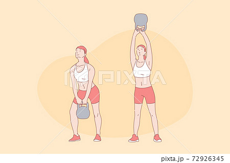 Sport exercises, workout, functional training, active lifestyle concept 72926345