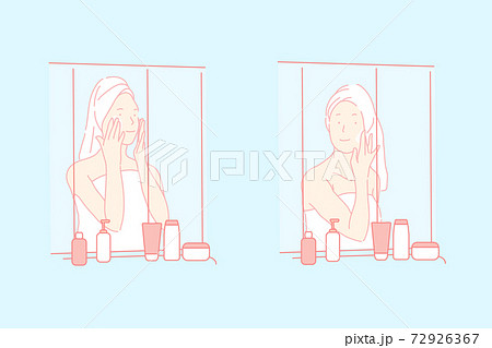 Skin care, eco cosmetics, beauty habit concept 72926367