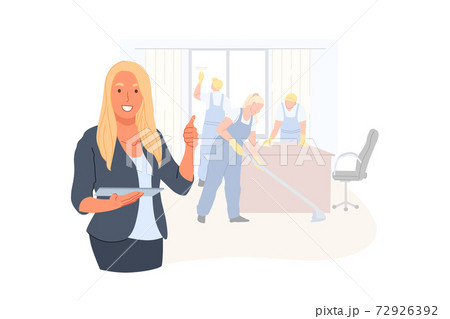 Business, management, cleaning company, advertising concept. 72926392
